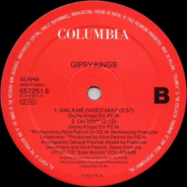 Album cover for Baila Me (Remix) by Gipsy Kings