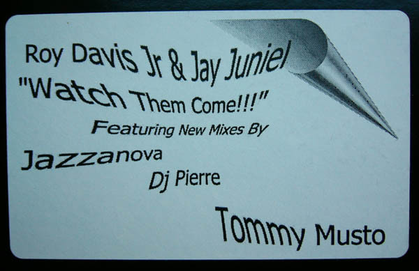 Roy Davis & Jay Juniel / Men From The Nile Featuring Peven Everett - Watch Them Come!!!, Electronic, Future Jazz, House, 1999
