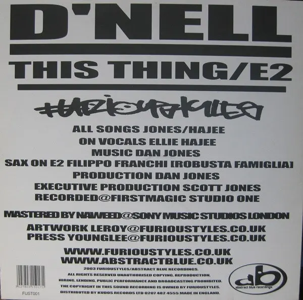D'Nell - This Thing / E2 - 2003 - Breakbeat, Downtempo, Future Jazz, Soul - Abstract Blue Recordings, Furioustyles - Vinyl 1x
