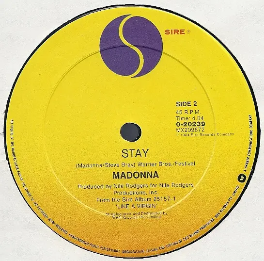 Madonna - Like A Virgin (Extended Dance Remix), Electronic, Pop, Synth-pop, 1984 - Sire, Australia, Vinyl 1x 12", 45 RPM