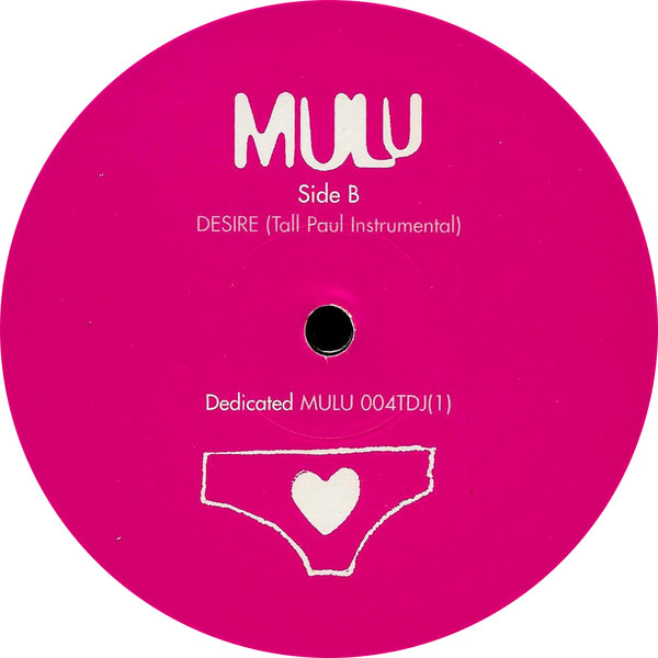 Mulu - Desire (Tall Paul Remixes), Electronic, Hard House, House, Trance, 1996 - Dedicated, UK, Vinyl 1x 12", Promo