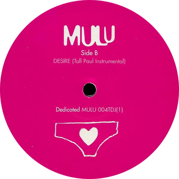Mulu - Desire (Tall Paul Remixes), Electronic, Hard House, House, Trance, 1996 - Dedicated, UK, Vinyl 1x 12", Promo