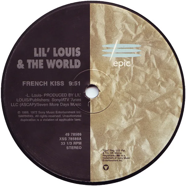 Album cover for French Kiss / Club Lonely by Lil' Louis & The World