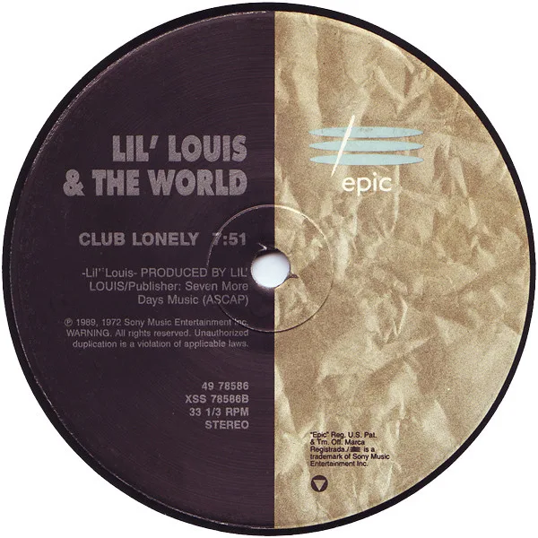 Album cover for French Kiss / Club Lonely by Lil' Louis & The World