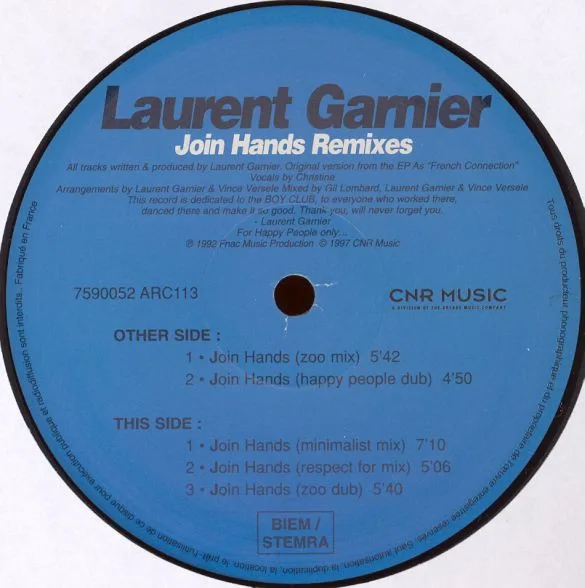 Album cover for Join Hands (Remixes) by Laurent Garnier