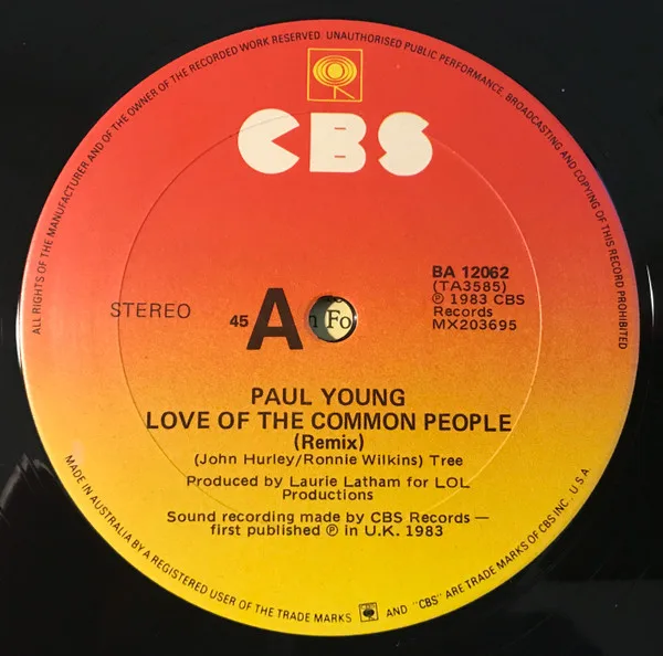 Album cover for Love Of The Common People (Extended Club Mix) by Paul Young