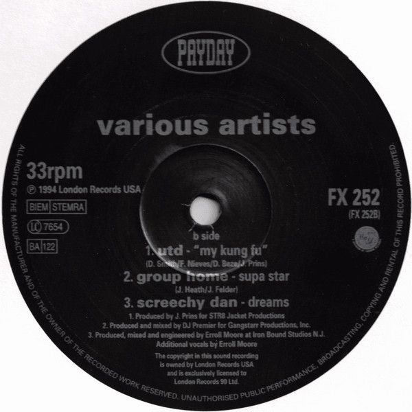 Various - Payday - Phat, Hip Hop, 1994 - Payday, UK, Vinyl 1x LP