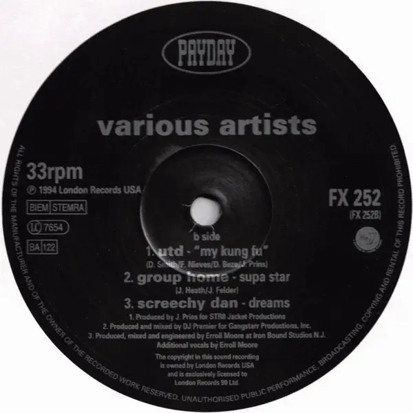 Various - Payday - Phat, Hip Hop, 1994 - Payday, UK, Vinyl 1x LP