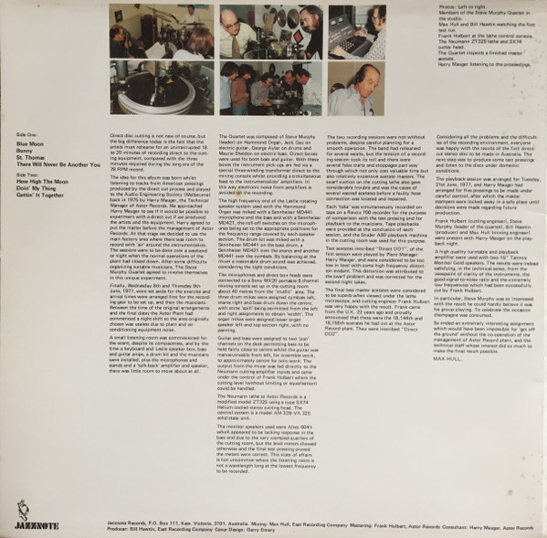Steve Murphy Quartet, The - Direct, Jazz, Jazz-Funk, Modal, 1977 - Jazznote, Australia, Vinyl 1x LP Gatefold