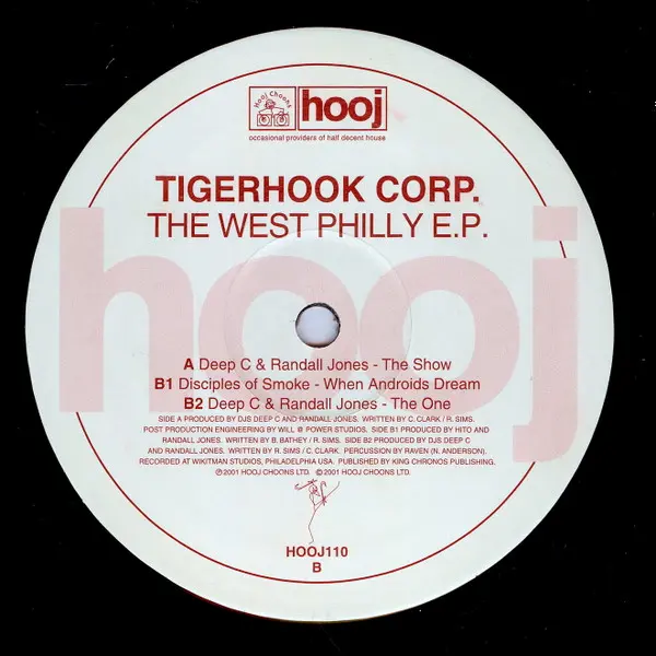 Tigerhook Corp. - The West Philly E.P., Electronic, Breaks, Deep House, Progressive House, 2001 - Hooj Choons, UK, Vinyl 1x 1