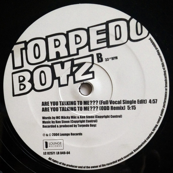 Torpedo Boyz - Are You Talking To Me?, Electronic, Breakbeat, Future Jazz, 2004 - Lounge Records, Germany, Vinyl 1x 12"