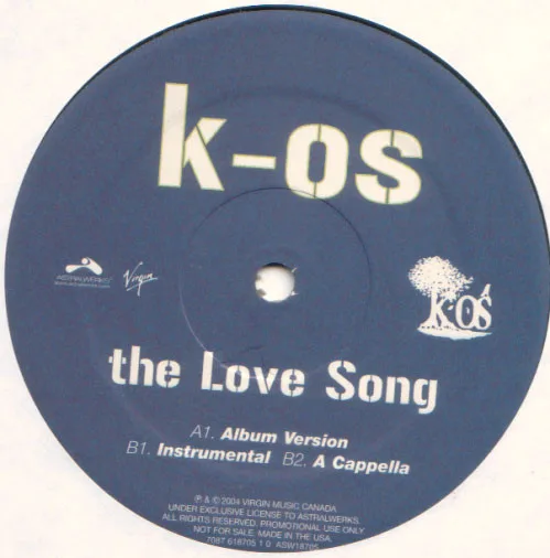 Album cover for The Love Song by K-OS