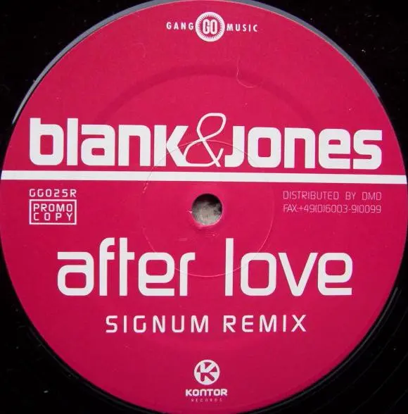 Blank & Jones - After Love, Electronic, Trance, 1999 - Gang Go Music, Germany, Vinyl 1x 12", 45 RPM, Promo
