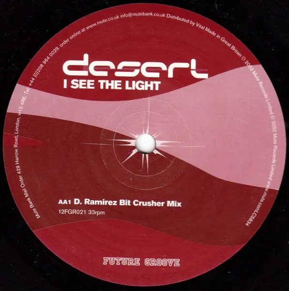 Desert - I See The Light, Electronic, House, Tech House, 2002 - Future Groove, UK, Vinyl 1x 12", 33 ⅓ RPM