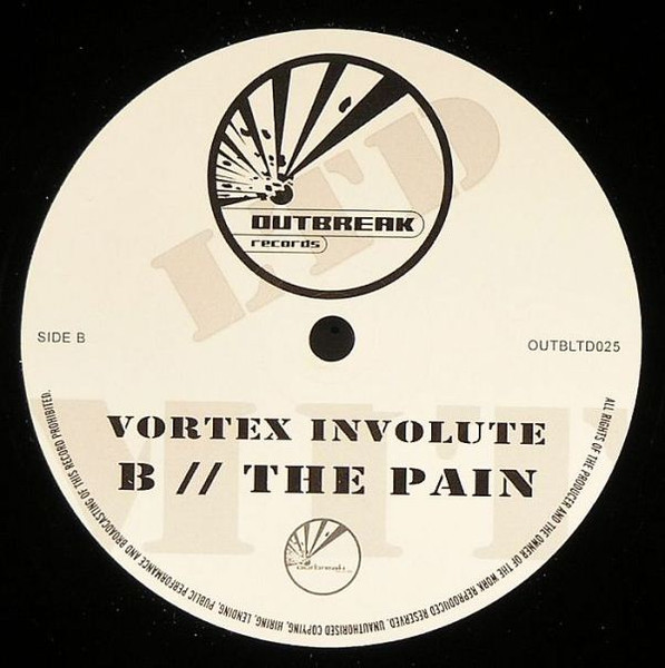 Vortex Involute - A Nation / The Pain, Electronic, Drum n Bass, 2005 - Outbreak Records, UK, Vinyl 1x 12", Limited Edition