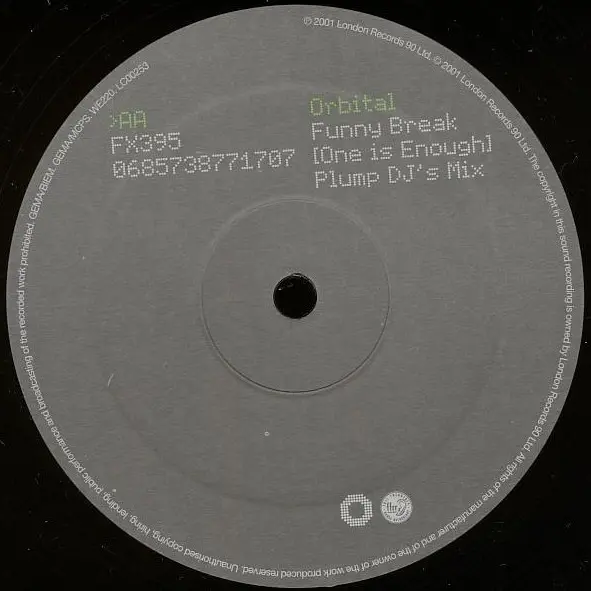 Orbital - Funny Break (One Is Enough), Electronic, Breakbeat, Breaks, Progressive Trance, 2001 - FFRR, UK & Europe, Vinyl 1x 