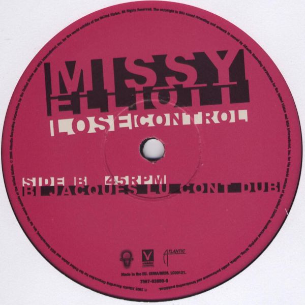 Missy Elliott - Lose Control, Electronic, Electro, House, 2005 - Atlantic, Europe, Vinyl 1x 12", 45 RPM