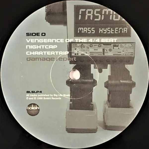Rasmus - Mass Hysteria, Electronic, Breakbeat, 1998 - Bolshi Records, UK, Vinyl 2x LP, Album