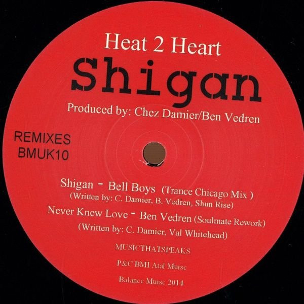 Heart 2 Heart (3) - Shigan (Remixes), Electronic, Deep House, House, 2014 - Balance Music (6), UK, Vinyl 1x 12", 33 ⅓ RPM
