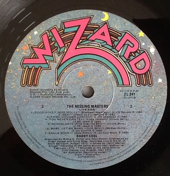 Daddy Cool (5) - The Missing Masters, Blues, Rock, 1981 - Wizard Records (5), Australia, Vinyl 1x LP, Compilation
