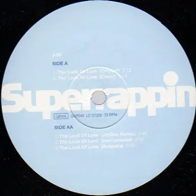 J-88 - The Look Of Love, Hip Hop, 1999 - Groove Attack Productions, Superrappin, Germany, Vinyl 1x 12", 33 ⅓ RPM