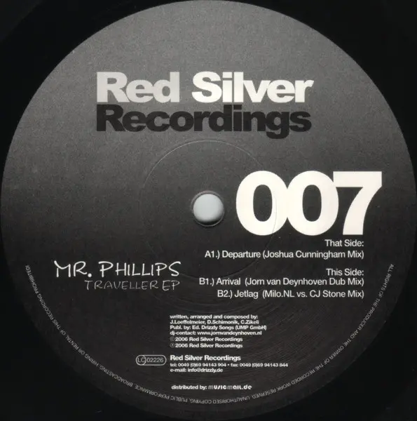 Mr. Phillips - Traveller EP, Electronic, Trance, 2006 - Red Silver Recordings, Germany, Vinyl 1x 12", 33 ⅓ RPM, 45 RPM, EP