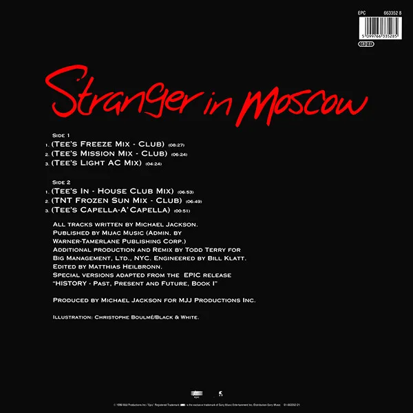 Album cover for Stranger In Moscow (The Todd Terry Remixes) by Michael Jackson