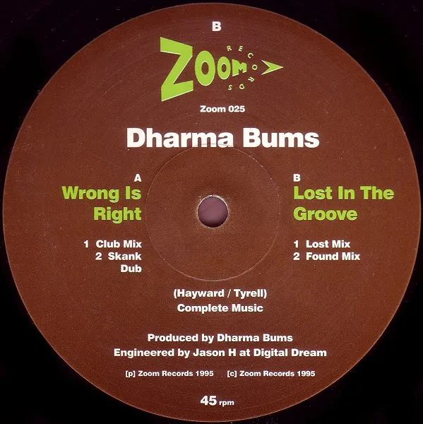Album cover for Wrong Is Right / Lost In The Groove by Dharma Bums
