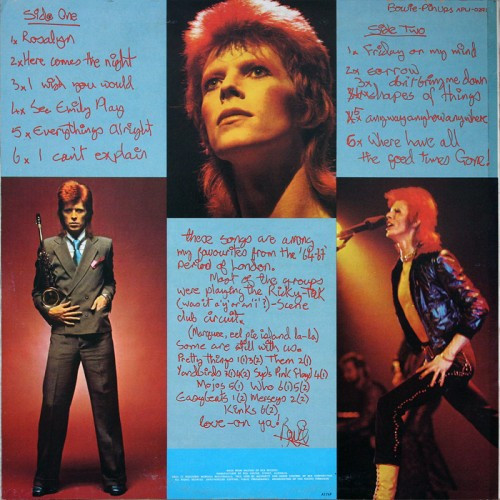 David Bowie - Pinups, Rock, Classic Rock, Glam, 1973 - RCA Victor, Australia, Vinyl 1x LP, Album, Stereo Orange Labels With "