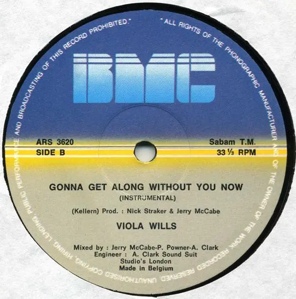 Viola Wills - Gonna Get Along Without You Now (Brand New Dance Mix), Electronic, Disco, 1984 - BMC (4), Belgium, Vinyl 1x 12"