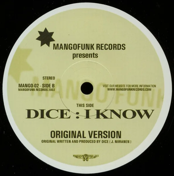 Album cover for I Know / I Know (Peshay Remix) by Dice