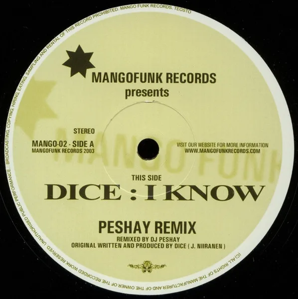 I Know / I Know (Peshay Remix)