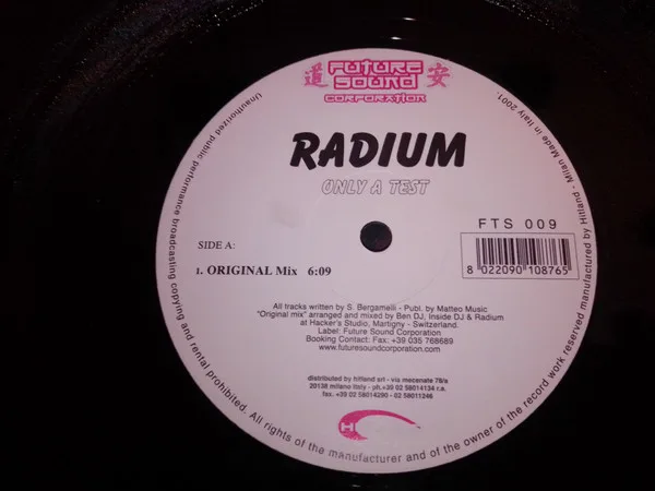 Album cover for Only A Test by Radium (2)