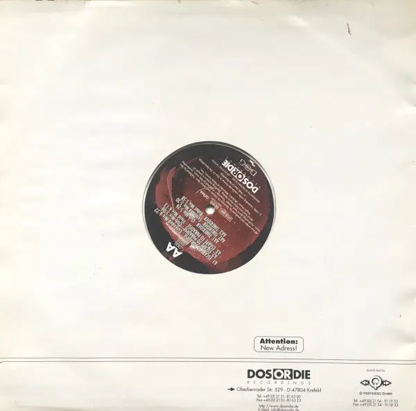 DJ Quicksilver - Escape To Paradise / Timerider, Electronic, Trance, 1998 - Dos Or Die Recordings, Germany, Vinyl 1x 12"