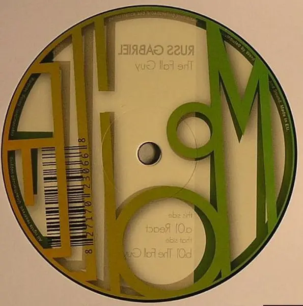 Russ Gabriel - The Fall Guy, Electronic, Minimal, Tech House, Techno, 2008 - Mobilee, Germany, Vinyl 1x 12", 45 RPM, 33 ⅓ RPM
