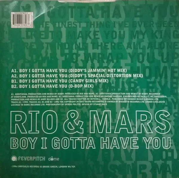 Album cover for Boy I Gotta Have You by Rio & Mars