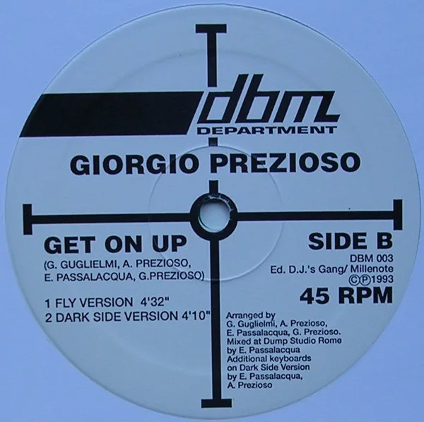 Album cover for Get On Up by Prezioso