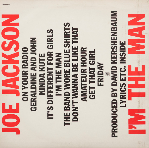 Joe Jackson - I'm The Man, Pop, Rock, New Wave, Power Pop, 1979 - A&M Records, UK, Vinyl 1x LP, Album