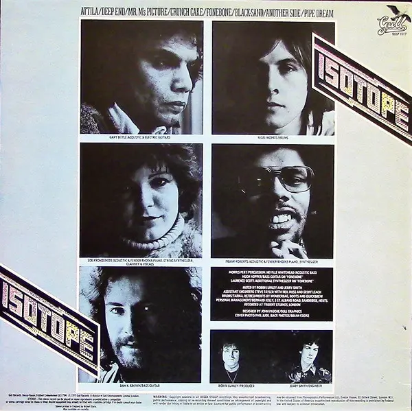 Isotope (2) - Deep End - 1976 -Fusion, Jazz-Rock -Gull -Vinyl 1x LP, Album, Stereo