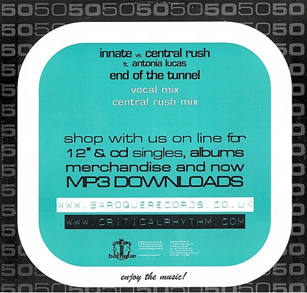 Album cover for End Of The Tunnel by Innate vs Central Rush Ft. Antonia Lucas