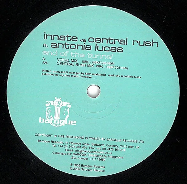 Album cover for End Of The Tunnel by Innate vs Central Rush Ft. Antonia Lucas