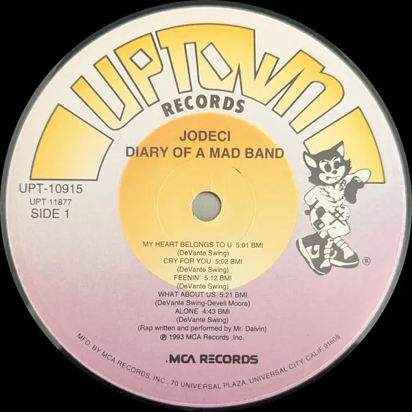 Jodeci - Diary Of A Mad Band, Funk / Soul, Contemporary R&B, 1993 - Uptown Records, US, Vinyl 1x LP, Album, Limited Edition