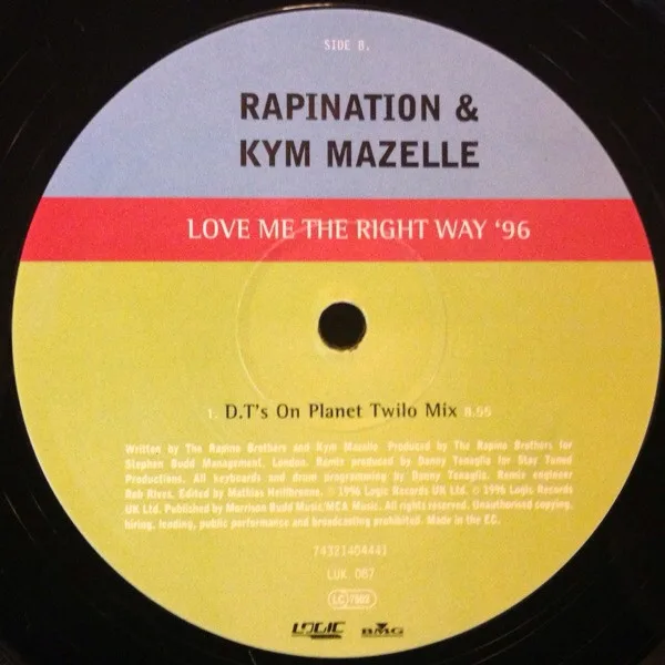 Album cover for Love Me The Right Way '96 by Rapino Brothers, The & Kym Mazelle