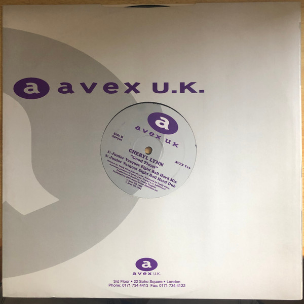 Cheryl Lynn - Good Times, Electronic, House, 1995 - Avex UK, UK, Vinyl 1x 12", 33 ⅓ RPM, Single
