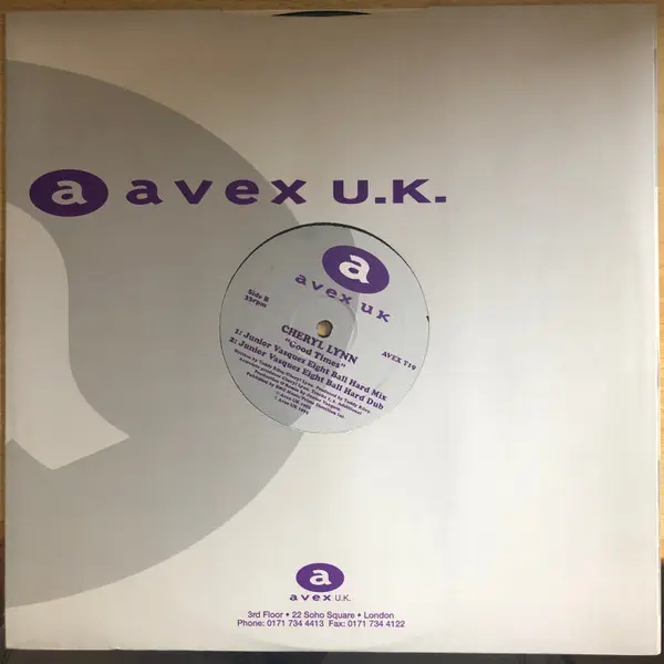 Cheryl Lynn - Good Times, Electronic, House, 1995 - Avex UK, UK, Vinyl 1x 12", 33 ⅓ RPM, Single