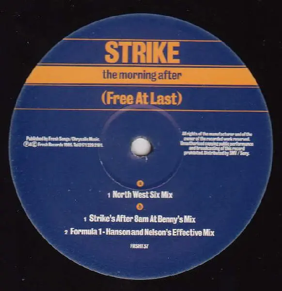 Strike - The Morning After (Free At Last), Electronic, House, 1995 - Fresh, UK, Vinyl 1x 12", Single