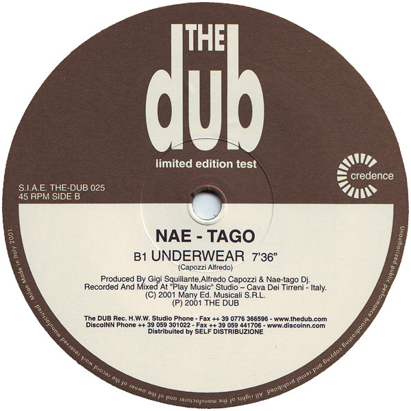 Claudio Coccoluto / Nae-Tago - Blues Brunch / Underwear, Electronic, Deep House, Progressive House, 2001 - The Dub, Italy, Vi