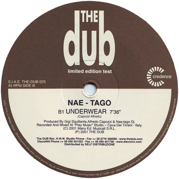 Claudio Coccoluto / Nae-Tago - Blues Brunch / Underwear, Electronic, Deep House, Progressive House, 2001 - The Dub, Italy, Vi