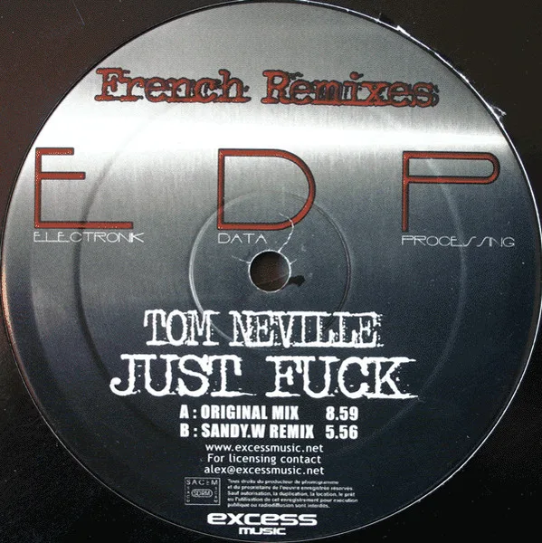 Album cover for Just Fuck (French Remixes) by Tom Neville