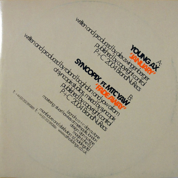 Album cover for January / Fade Away by Young Ax / Syncopix Ft. MTC Yaw